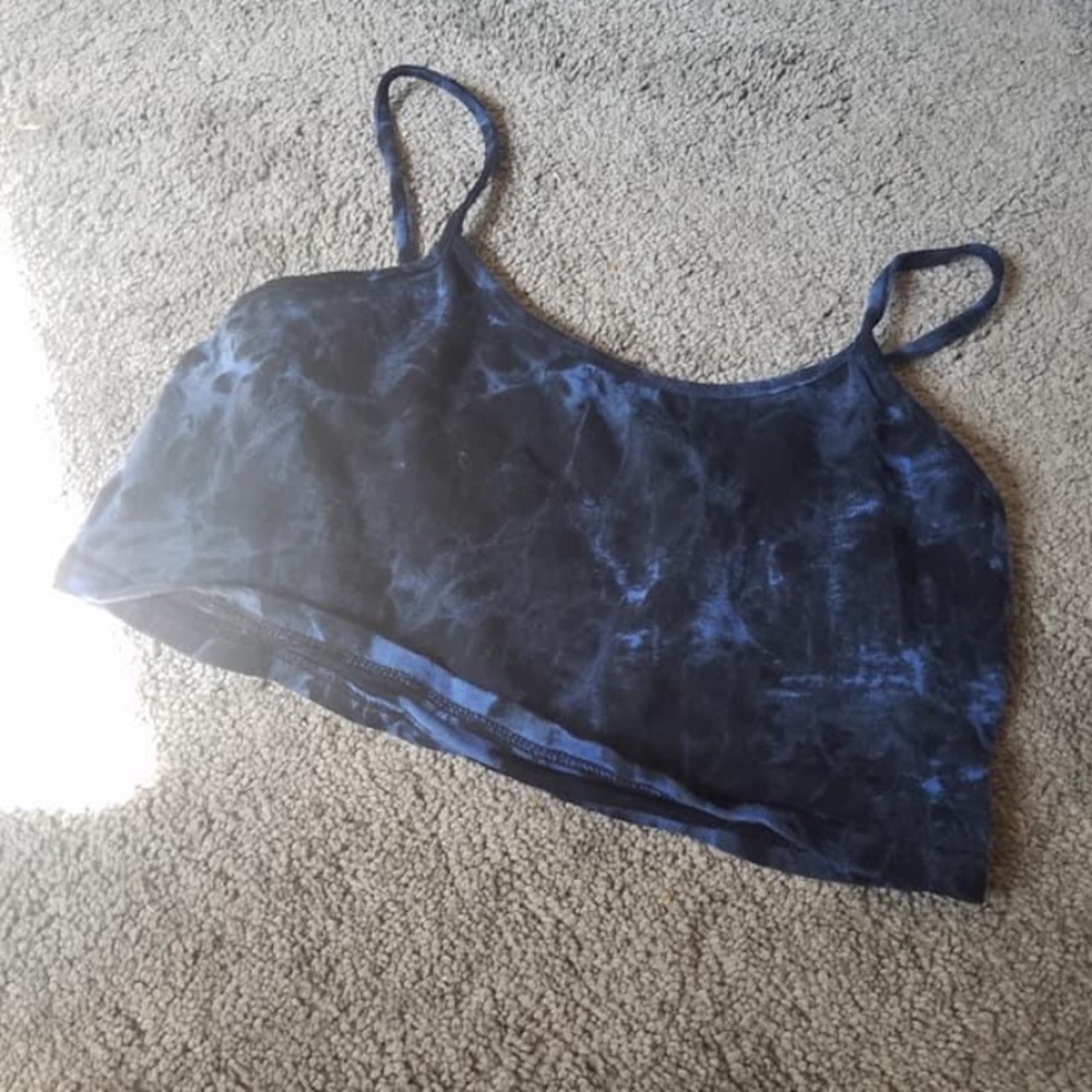 Blue & Black tie die cami